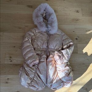 Shimmering Pink Puffer Jacket for Kids